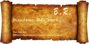 Buschner Róbert névjegykártya
