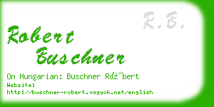robert buschner business card